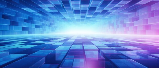 Poster - Virtual reality grid. Futuristic background