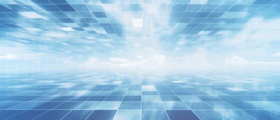Poster - Virtual reality grid. Futuristic background