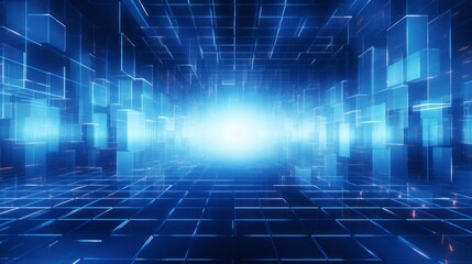 Poster - Virtual reality grid. Futuristic background
