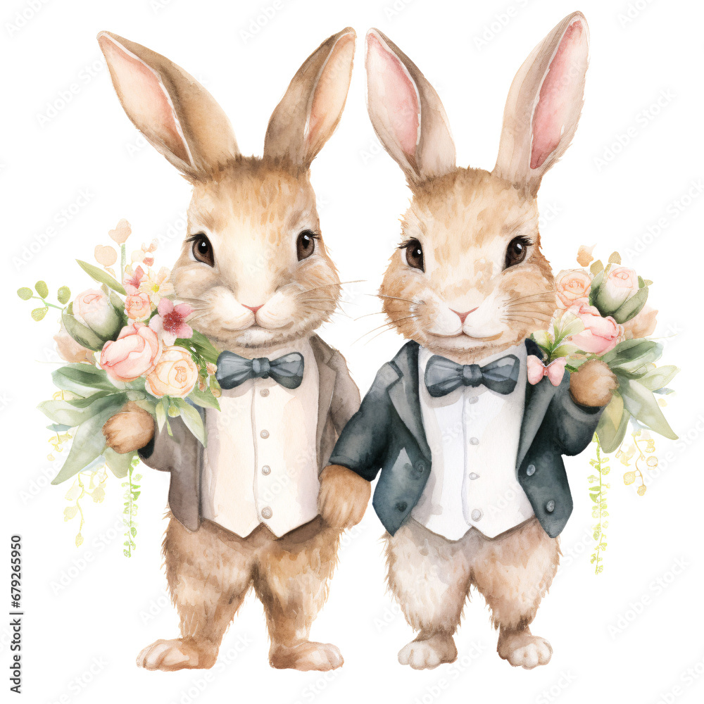 happy bunny rabbit boyfriend couple beautiful handsome groom pride men ...