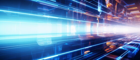 Poster - Futuristic technological lines. Dynamic background design