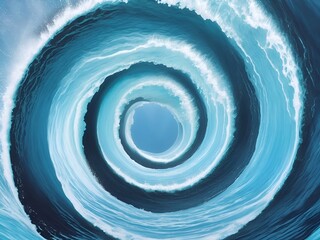 Wall Mural - Swirl pattern of waves. AI generated ilustration