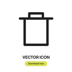 Fototapete - Delete icon vector. Linear-style sign for mobile concept and web design. Delete symbol illustration. Pixel vector graphics - Vector.