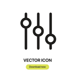 Poster - Equalizer icon vector. Linear-style sign for mobile concept and web design. Equalizer symbol illustration. Pixel vector graphics - Vector.