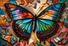 Multi Colour Butterfly 