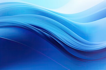 Poster - abstract blue background with some smooth lines in it see more in my portfolio, Saturated Abstract Blue Background, AI Generated