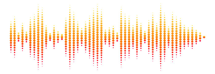 Digital sound diagram. Noise record color spectrum