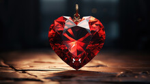 A Red Diamond Heart A Vintage Symbol Embodying Love And Passion. Perfect For Weddings Or Anniversaries, This Charming Key Unlocks Emotions, Adding Sentimental Value To Cherished Moments.