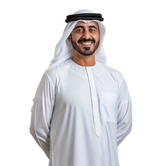 Dubai businessman on the transparent background