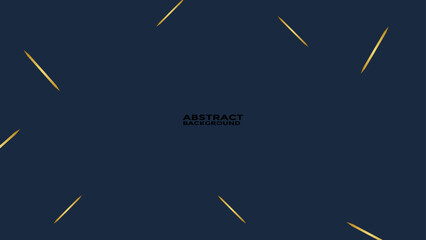 Wall Mural - Dark blue luxury background with golden lines, curve light and glittering light effects elements vector illustration