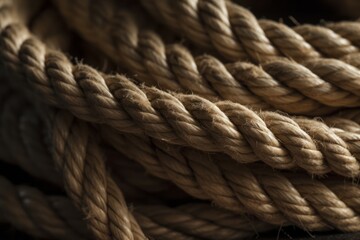 Rope, close-up photo. Generative AI