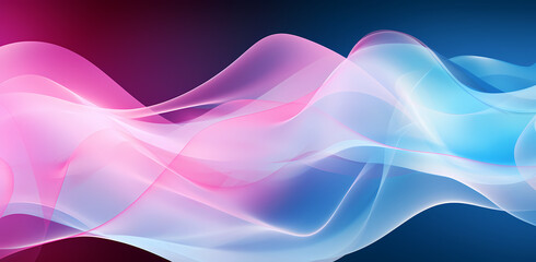 Sticker - transparent abstract wave shapes, in the style of dark pink and light azure, abstract, smokey background