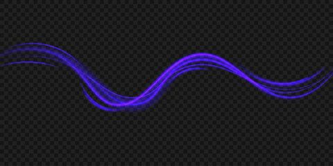 Poster - Neon color glowing lines background, high-speed light trails effect electric light, light effect png