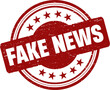 © muh - Fake news round red grunge stamp