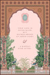 Traditional Indian Mughal arch style wedding invitation card design. Invitation card for printing vector illustration.