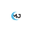 MJ letter logo design on . MJ creative initials letter logo concept. MJ icon design.