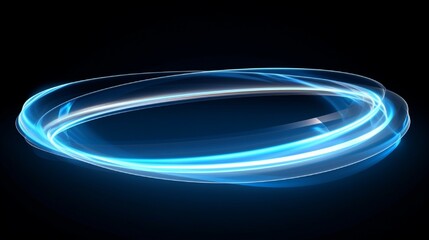 Poster - Light blue Twirl. Curve light effect of neon line. Luminous blue spiral. Element for your design, advertising, postcards, invitations, screensavers, websites, games.