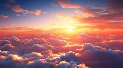 Aufkleber - Sunset sky for background or sunrise sky and cloud at morning.