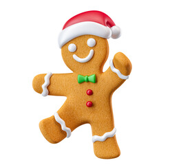 Wall Mural - Gingerbread cookie for christmas in 3d render illustration