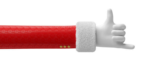 Wall Mural - santa claus hand in 3d render illustration