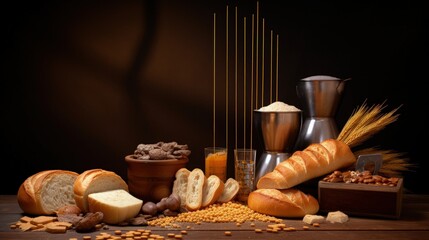 Poster - Food price rise. Food crisis concept. Global financial crisis. Food deficiency. Price growth chart. Lack of bread and grain. Supply problems