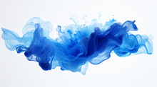 Blue Smoke Cloud Ink Paint 3d Rendered Abstract Art Background Wallpaper Illustration
