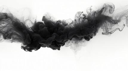 black smoke cloud ink paint 3d rendered abstract art background wallpaper illustration