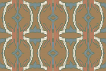 Wall Mural - Ikat Seamless Geometric ethnic oriental seamless pattern traditional Design for background,carpet,wallpaper,clothing,wrapping,Batik,fabric,Vector illustration. embroidery style.