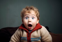 Cute Baby With A Surprised And Beautiful Face