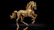 golden horse statuette, a symbol of elegance.
