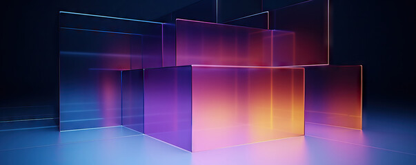 Poster - Abstract technology background. Ideal for neural network, cybersecurity, data stream, database, science, supercomputer, cloud computing, etc.