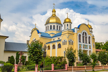 Wall Mural - Orthodox ukrainian church outside. City Zhovkva, Lviv region, Ukraine