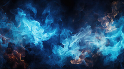 Wall Mural - Blue and red smoke of  black isolated background. Background from the smoke of vape. 