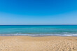 © Pat dream - View of the sea in the Island with sandy beach, cloudless and clear water. Tropical colours, peace and tranquillity. Turquoise sea. Falasarna beach, Crete island, Greece.