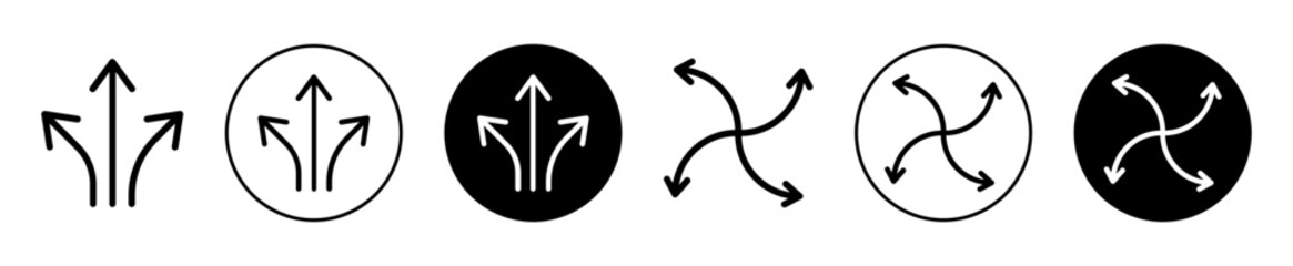 Poster - flexibility icon. business diversification or agility in suspension symbol set. flexible junction ar