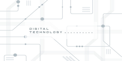 Digital technology futuristic internet network speed connection white background, cyber nano information, abstract communication, innovation future tech data, Ai big data line dot illustration vector