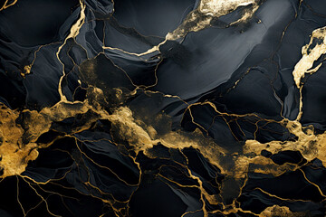 Poster - Luxury marble gold black texture background. Natural stone color material pattern. Abstract natural gold marble.