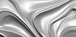 Abstract silver background. Smooth chrome wave liquid. Generative ai