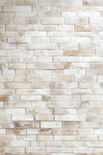 Cream And White Brick Wall Background Texture. High Quality Photo
