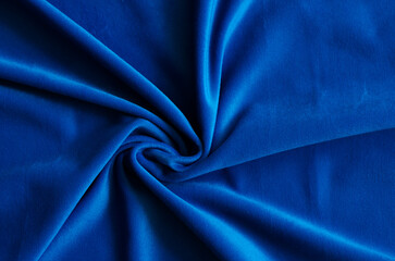 Wall Mural - Blue soft velvet fabric detail