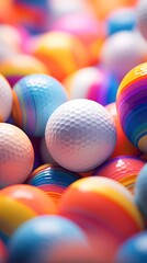 Poster - Many colorful eggs are scattered together, AI