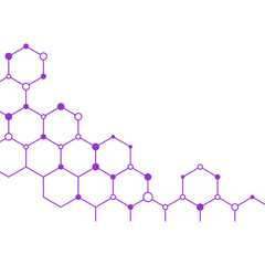 Wall Mural - Technology Hexagonal Corner