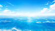 広大な海と空のアニメ風イラスト風景