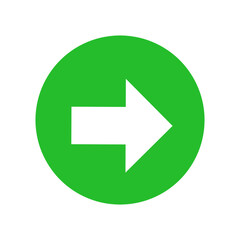 Sticker - arrow icon green, green right button arrow icon 