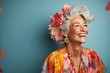 © nao - Fashion closeup portrait of beautiful elderly woman