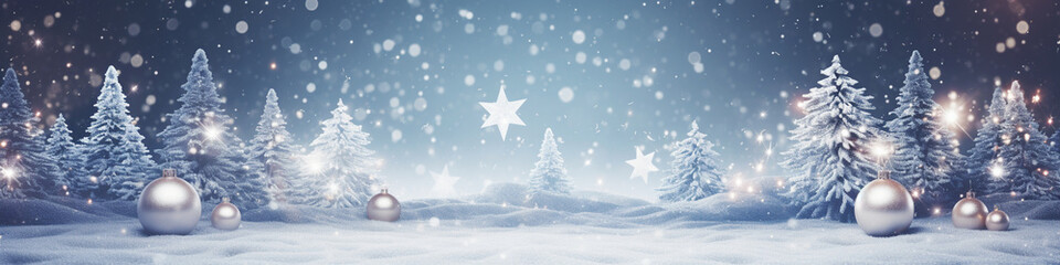Wall Mural - beautiful christmas tree miniature decorations