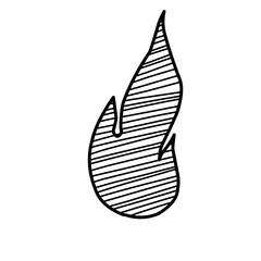 Sticker - Hand Drawn Fire Icon 