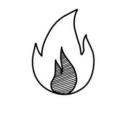 Wall Mural - Hand Drawn Fire Icon 