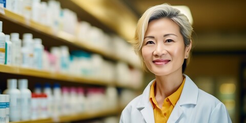 Poster - pharmacist in pharmacy