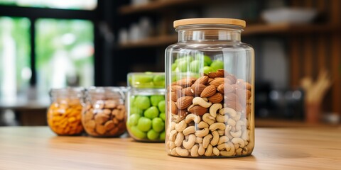 Wall Mural - jar with nuts